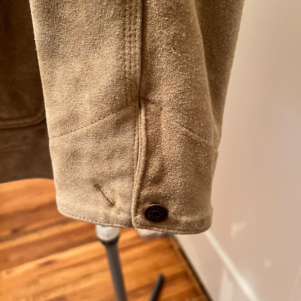 Ralph Lauren Polo Country Suede Flannel Jacket M Vintage 90s Hunting Field Coat - Picture 9 of 16